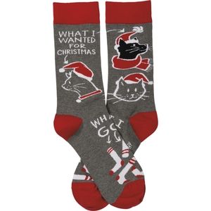 What I Wanted For Christmas Cat Socks